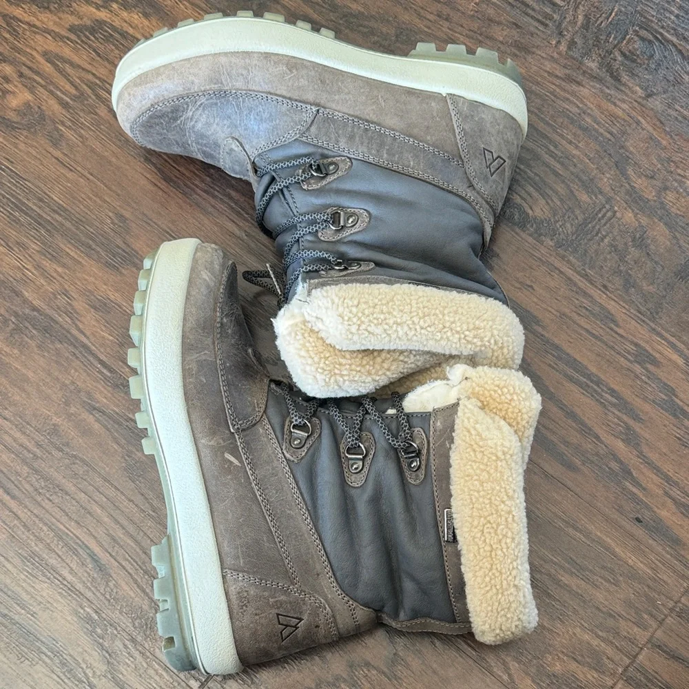 Alpine Design NEW Leather Gray Winter Waterproof Boots, Women’s Size 8.5 - Picture 12 of 16